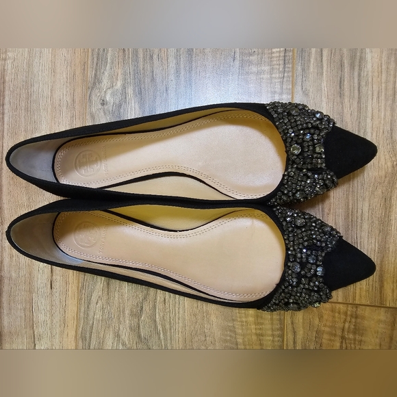 🎉HOST PICK🎉 Tory Burch Vanessa Flat Soho Luxe Suede Grosgrain Flats - Picture 3 of 10